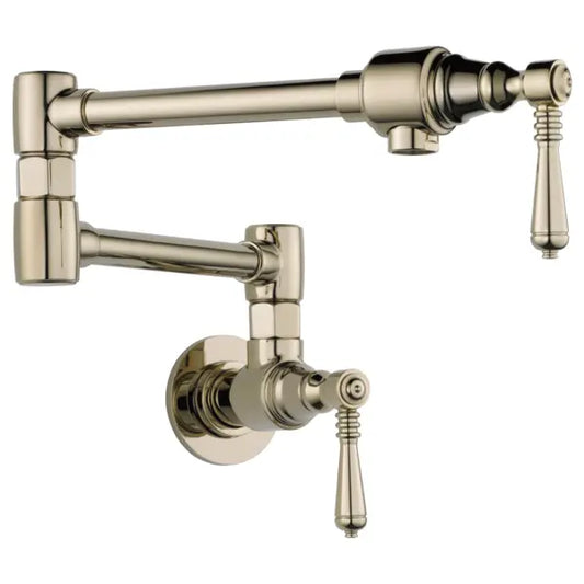 Brizo Traditional Wall Mounted Pot Filler with 23-1/4" Double Jointed Swinging Spout - Includes Lifetime Warranty