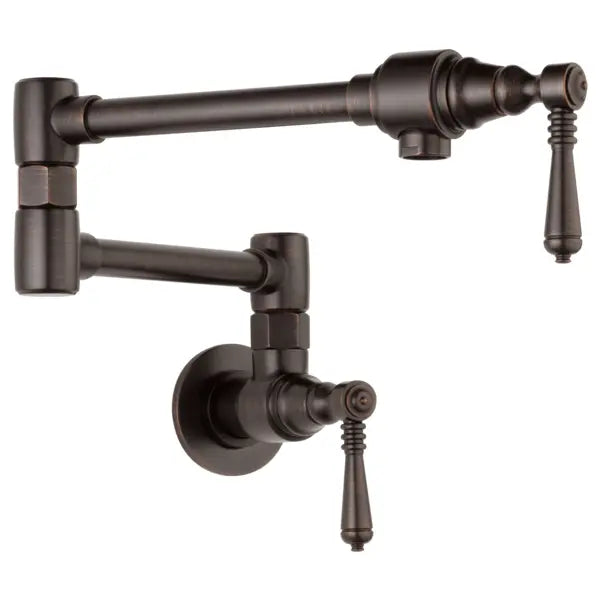Brizo Traditional Wall Mounted Pot Filler with 23-1/4" Double Jointed Swinging Spout - Includes Lifetime Warranty