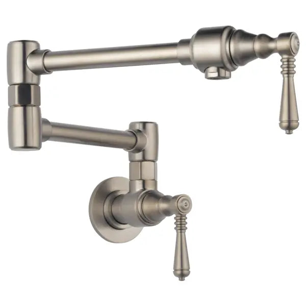 Brizo Traditional Wall Mounted Pot Filler with 23-1/4" Double Jointed Swinging Spout - Includes Lifetime Warranty
