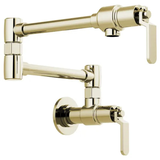 Brizo Litze 4 GPM Wall Mounted Double Handle Pot Filler with Industrial Handles - Limited Lifetime Warranty