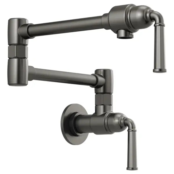 Brizo Rook 4 GPM Wall Mounted Double Handle Pot Filler Faucet with Brass Handles