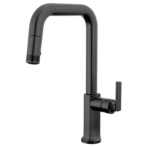Brizo Kintsu 1.8 GPM Single Hole Pull Down Kitchen Faucet with Square Spout - Less Handle