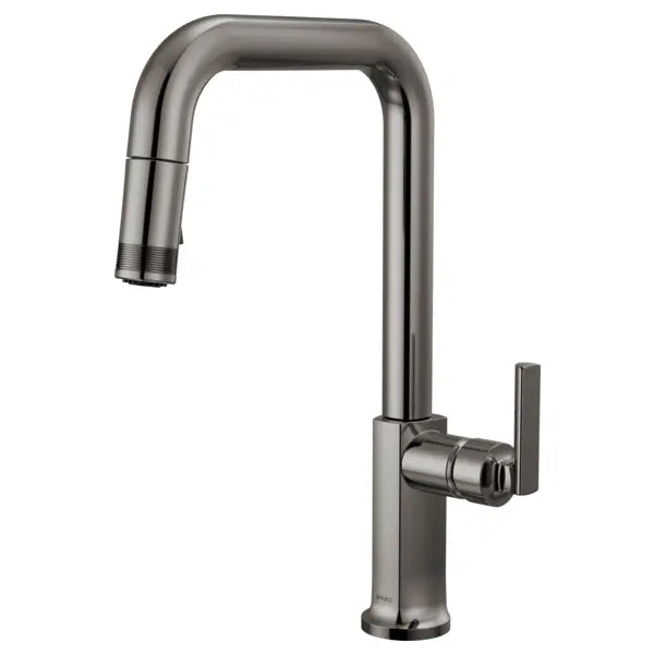 Brizo Kintsu 1.8 GPM Single Hole Pull Down Kitchen Faucet with Square Spout - Less Handle