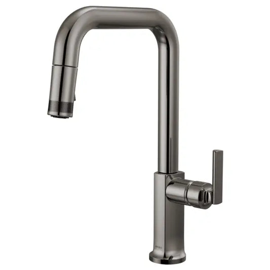 Brizo Kintsu 1.8 GPM Single Hole Pull Down Kitchen Faucet with Square Spout - Less Handle