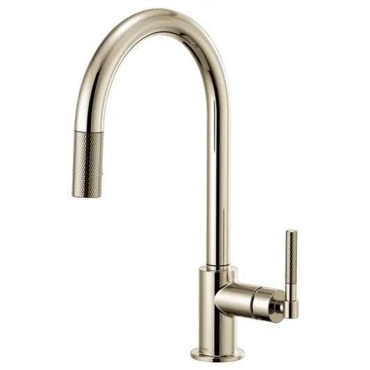 Brizo Litze Single Handle Arc Spout Pull Down Kitchen Faucet with Knurled Handle - Limited Lifetime Warranty
