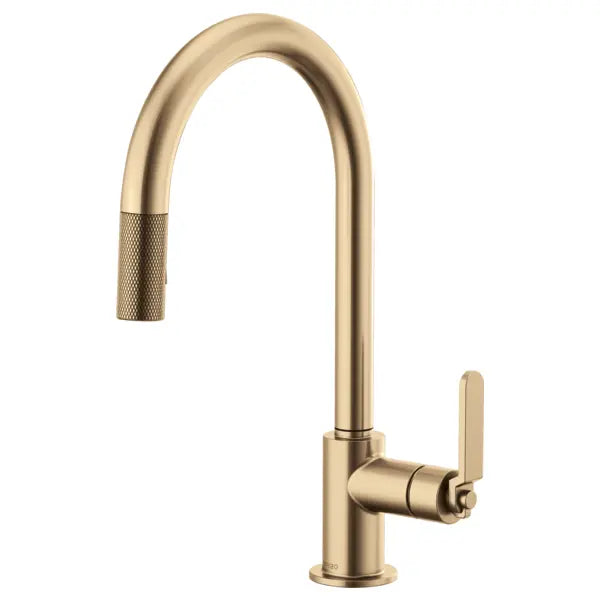 Brizo Litze Single Handle Arc Spout Pull Down Kitchen Faucet with Industrial Handle - Limited Lifetime Warranty