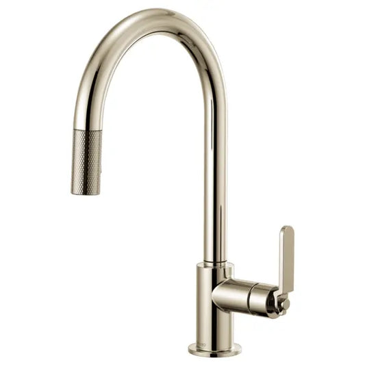 Brizo Litze Single Handle Arc Spout Pull Down Kitchen Faucet with Industrial Handle - Limited Lifetime Warranty