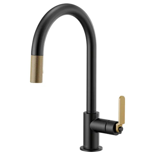 Brizo Litze Single Handle Arc Spout Pull Down Kitchen Faucet with Industrial Handle - Limited Lifetime Warranty