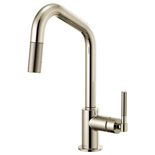 Brizo Litze Single Handle Angled Spout Pull Down Kitchen Faucet with Knurled Handle - Limited Lifetime Warranty