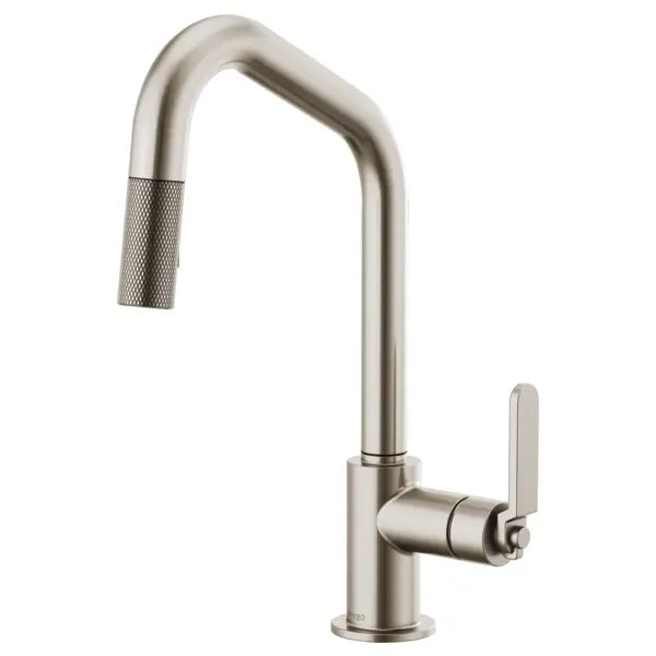 Brizo Litze Single Handle Angled Spout Pull Down Kitchen Faucet with Industrial Handle - Limited Lifetime Warranty