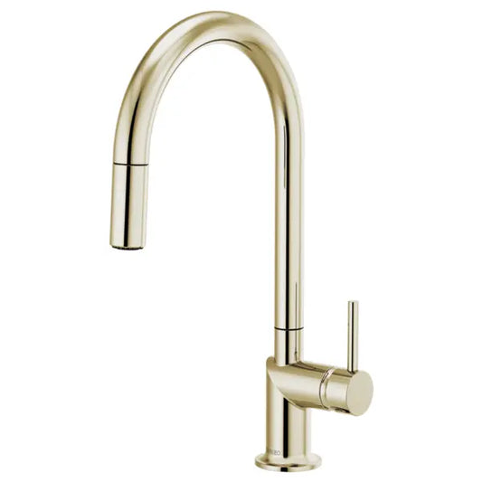 Brizo Odin 1.8 GPM Single Hole Pull Down Kitchen Faucet with Arc Spout - Less Handle