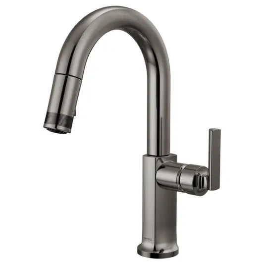 Brizo Kintsu 1.8 GPM Single Hole Pull Down Prep/Bar Faucet with Arc Spout - Less Handle