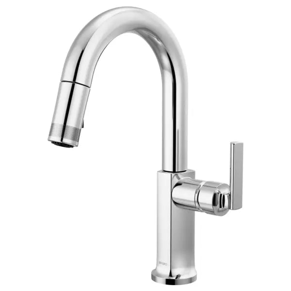 Brizo Kintsu 1.8 GPM Single Hole Pull Down Prep/Bar Faucet with Arc Spout - Less Handle