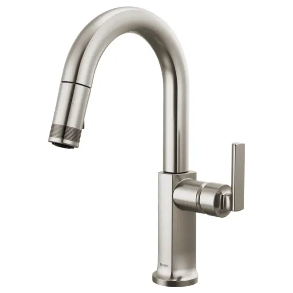 Brizo Kintsu 1.8 GPM Single Hole Pull Down Prep/Bar Faucet with Arc Spout - Less Handle