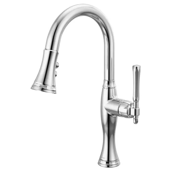 Brizo Tulham 1.8 GPM Single Hole Pull Down Prep Kitchen Faucet with Magnetic Docking Spray Head