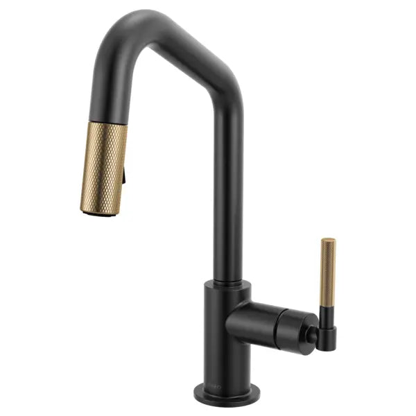 Brizo Litze 1.8 GPM Single Hole Pull Down Prep Kitchen Faucet with Angled Spout