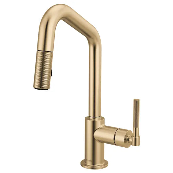 Brizo Litze 1.8 GPM Single Hole Pull Down Prep Kitchen Faucet with Angled Spout