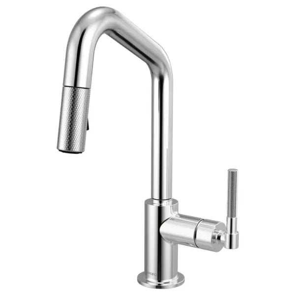 Brizo Litze 1.8 GPM Single Hole Pull Down Prep Kitchen Faucet with Angled Spout