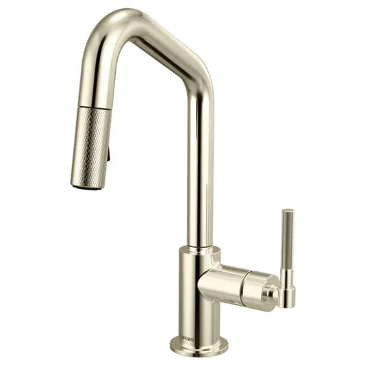 Brizo Litze 1.8 GPM Single Hole Pull Down Prep Kitchen Faucet with Angled Spout