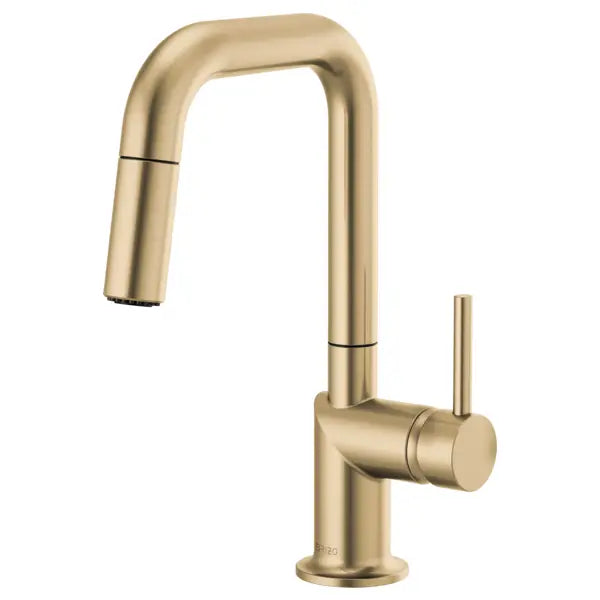 Brizo Odin 1.8 GPM Single Hole Pull Down Bar Faucet with Square Spout - Less Handle