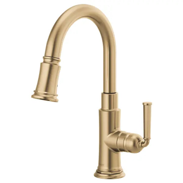 Brizo Rook 1.8 GPM Single Hole Pull Down Prep Kitchen Faucet with MagneDock - Limited Lifetime Warranty