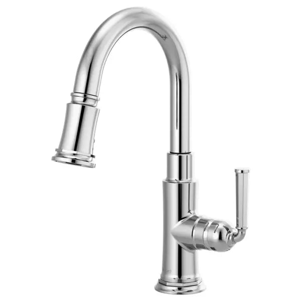 Brizo Rook 1.8 GPM Single Hole Pull Down Prep Kitchen Faucet with MagneDock - Limited Lifetime Warranty