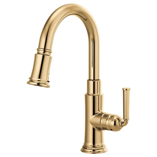 Brizo Rook 1.8 GPM Single Hole Pull Down Prep Kitchen Faucet with MagneDock - Limited Lifetime Warranty