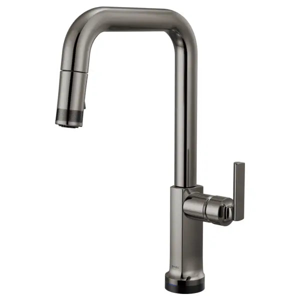 Brizo Kintsu 1.8 GPM Single Hole Pull Down Kitchen Faucet with On/Off Touch Activation and Square Spout - Less Handle