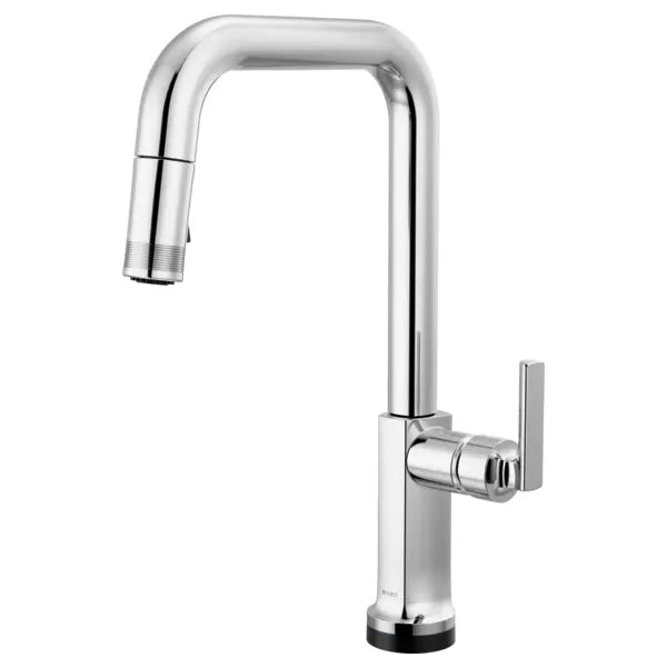 Brizo Kintsu 1.8 GPM Single Hole Pull Down Kitchen Faucet with On/Off Touch Activation and Square Spout - Less Handle