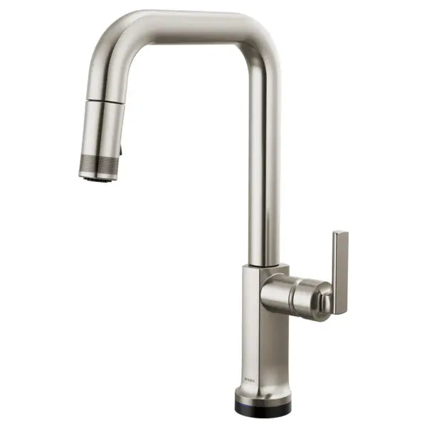 Brizo Kintsu 1.8 GPM Single Hole Pull Down Kitchen Faucet with On/Off Touch Activation and Square Spout - Less Handle