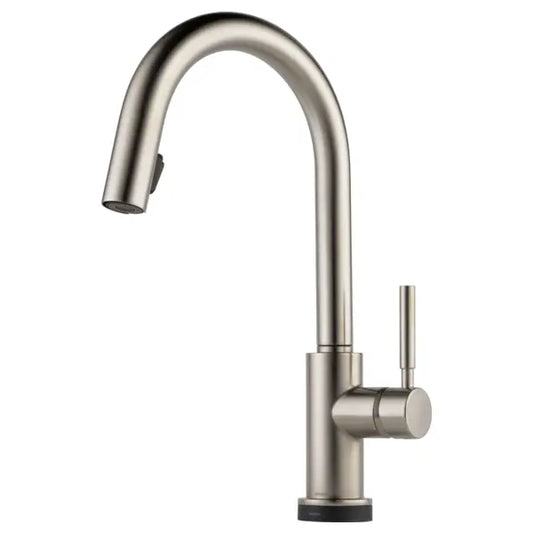 Brizo Solna Pull-Down Kitchen Faucet with On/Off Touch Activation and Hidden Magnetic Docking Spray Head - Limited Lifetime Warranty (5 Year on Electronic Parts)
