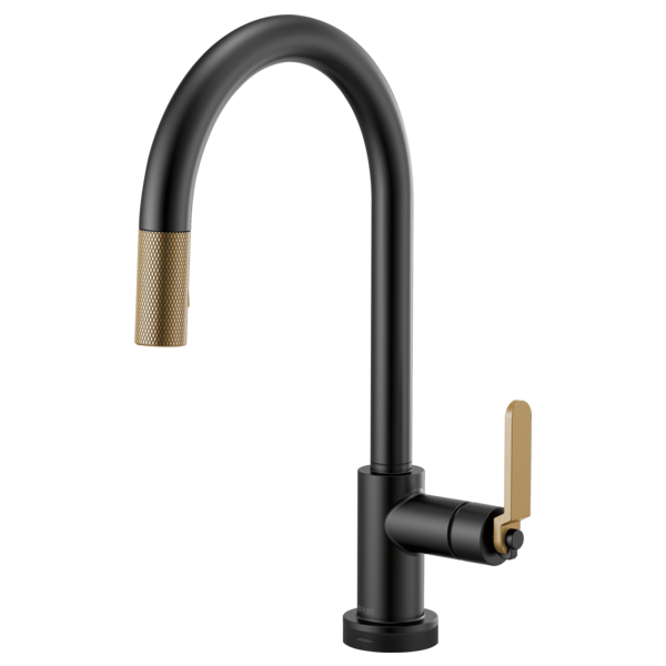 Brizo Litze Single Handle Arc Spout SmartTouch Pull Down Kitchen Faucet with Industrial Handle and On/Off Touch Activation - Limited Lifetime Warranty