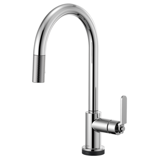 Brizo Litze Single Handle Arc Spout SmartTouch Pull Down Kitchen Faucet with Industrial Handle and On/Off Touch Activation - Limited Lifetime Warranty