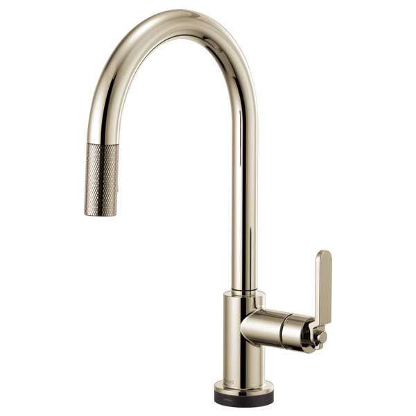 Brizo Litze Single Handle Arc Spout SmartTouch Pull Down Kitchen Faucet with Industrial Handle and On/Off Touch Activation - Limited Lifetime Warranty