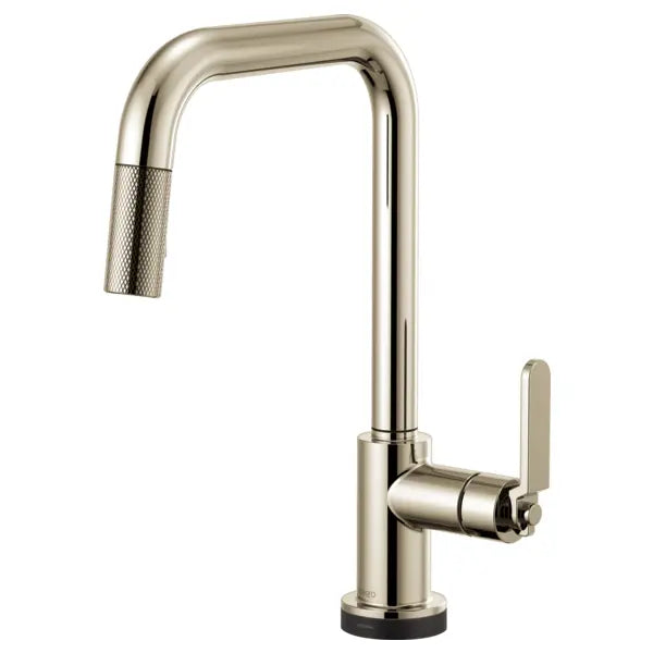 Brizo Litze 1.8 GPM Single Hole Pull Down Kitchen Faucet with Industrial Handle and On/Off Touch Activation - Limited Lifetime Warranty (5 Year on Electronic Parts)