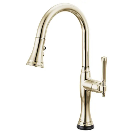 Brizo Tulham 1.8 GPM Single Hole Pull Down Kitchen Faucet with On/Off Touch Activation and Magnetic Docking Spray Head