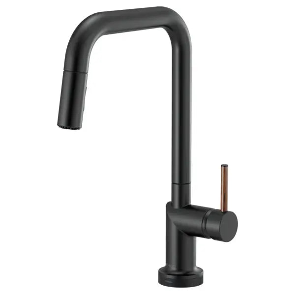 Brizo Odin 1.8 GPM Single Hole Pull Down Kitchen Faucet with On/Off Touch Activation and Square Spout - Less Handle