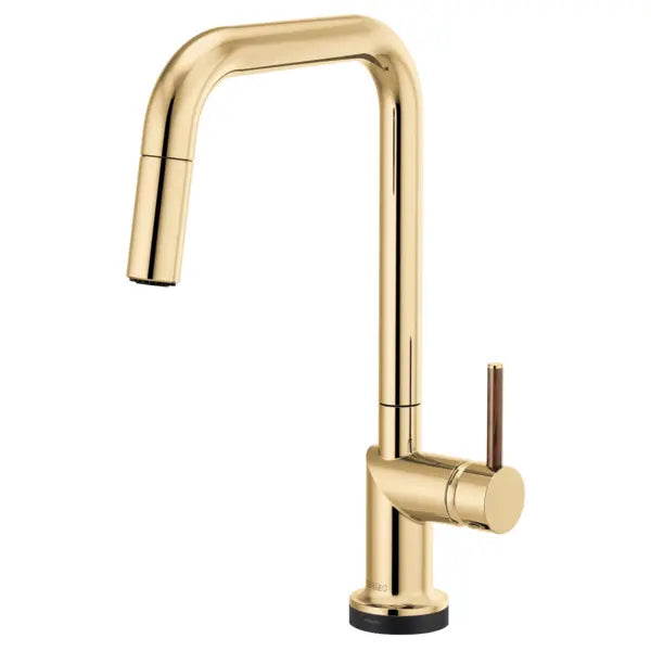 Brizo Odin 1.8 GPM Single Hole Pull Down Kitchen Faucet with On/Off Touch Activation and Square Spout - Less Handle