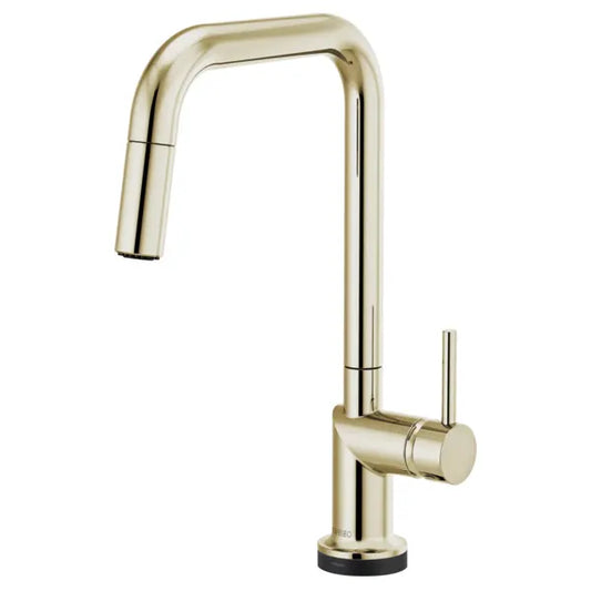 Brizo Odin 1.8 GPM Single Hole Pull Down Kitchen Faucet with On/Off Touch Activation and Square Spout - Less Handle