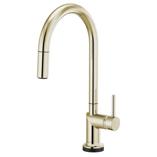 Brizo Odin 1.8 GPM Single Hole Pull Down Kitchen Faucet with On/Off Touch Activation and Arc Spout - Less Handle