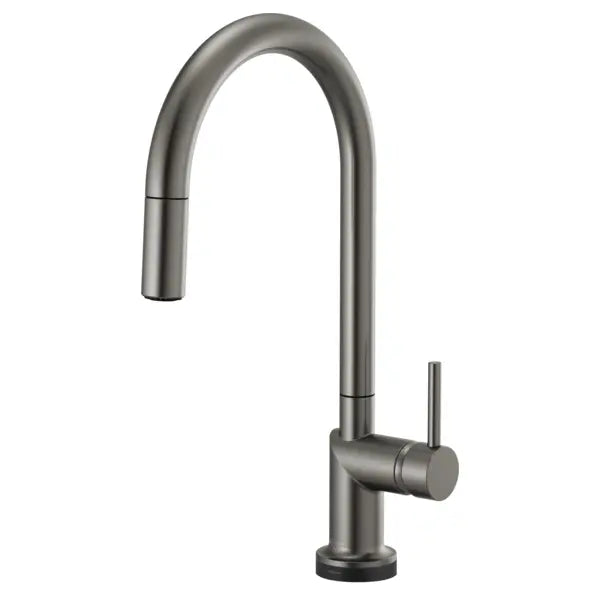 Brizo Odin 1.8 GPM Single Hole Pull Down Kitchen Faucet with On/Off Touch Activation and Arc Spout - Less Handle