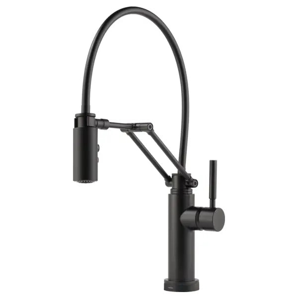 Brizo Solna Pull-Down Kitchen Faucet with Dual Jointed Articulating Arm, Magnetic Docking Spray Head and On/Off Touch Activation - Limited Lifetime Warranty (5 Year on Electronic Parts)