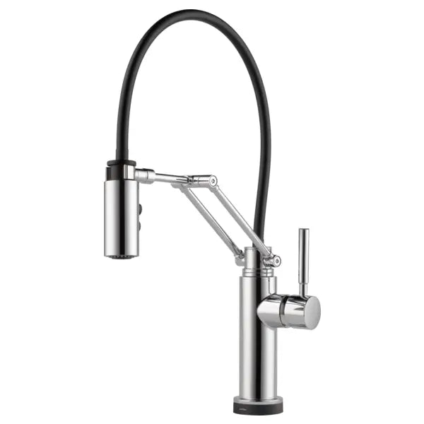 Brizo Solna Pull-Down Kitchen Faucet with Dual Jointed Articulating Arm, Magnetic Docking Spray Head and On/Off Touch Activation - Limited Lifetime Warranty (5 Year on Electronic Parts)