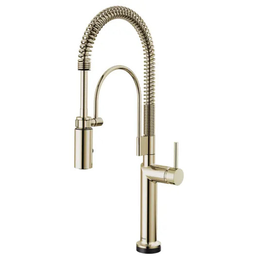 Brizo Odin 1.8 GPM Semi-Professional Kitchen Faucet with On/Off Touch Activation and Two-function Wand - Less Handle