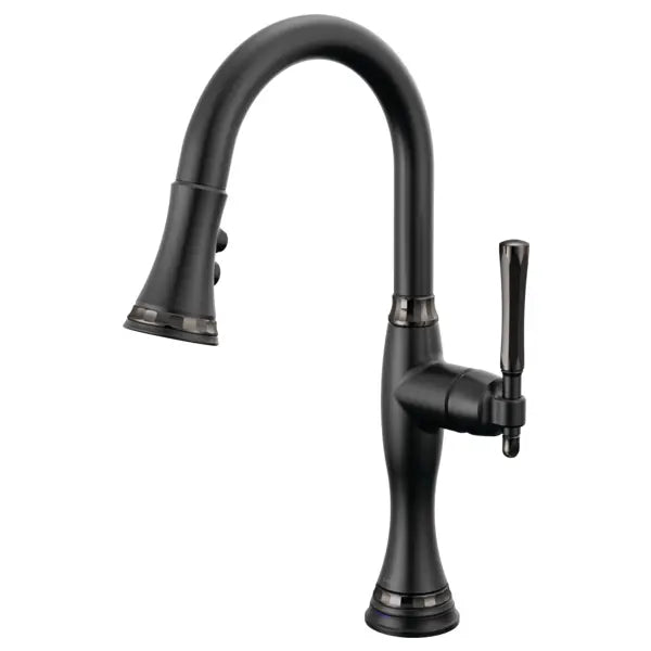 Brizo Tulham 1.8 GPM Single Hole Pull Down Kitchen Faucet with On/Off Touch Activation and Magnetic Docking Spray Head