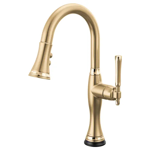 Brizo Tulham 1.8 GPM Single Hole Pull Down Kitchen Faucet with On/Off Touch Activation and Magnetic Docking Spray Head