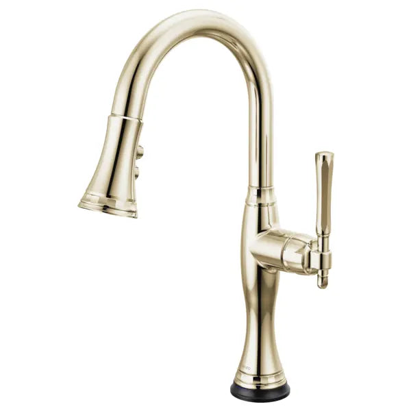Brizo Tulham 1.8 GPM Single Hole Pull Down Kitchen Faucet with On/Off Touch Activation and Magnetic Docking Spray Head