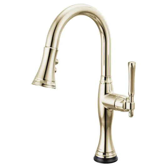 Brizo Tulham 1.8 GPM Single Hole Pull Down Kitchen Faucet with On/Off Touch Activation and Magnetic Docking Spray Head