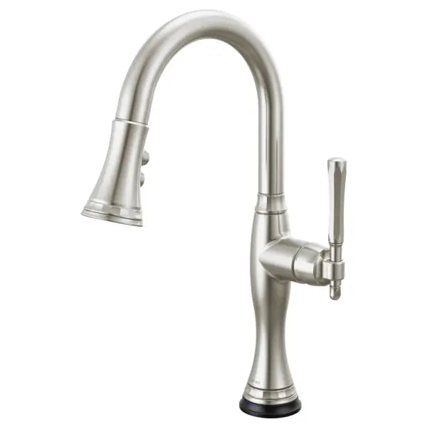Brizo Tulham 1.8 GPM Single Hole Pull Down Kitchen Faucet with On/Off Touch Activation and Magnetic Docking Spray Head