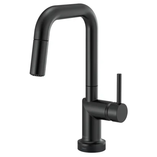 Brizo Odin 1.8 GPM Single Hole Pull Down Bar Faucet with On/Off Touch Activation and Square Spout - Less Handle